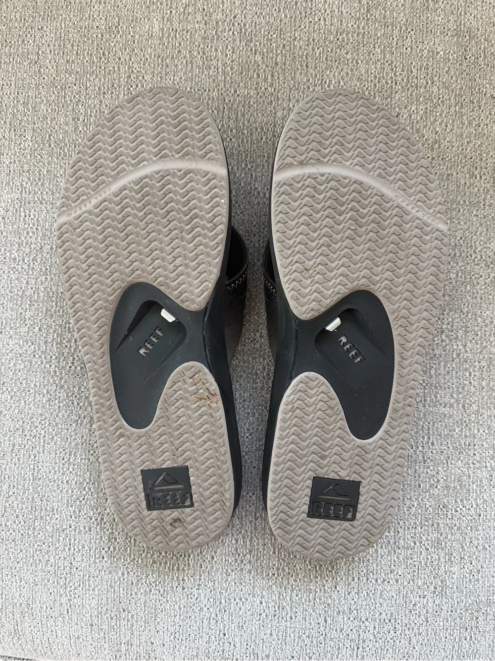 Reef Men's Black Cushion Flip Flops